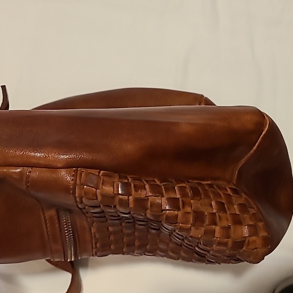 Vilenca Holland Brown Leather Woven Shoulder Bag Boho Bohemian Purse Soft - Picture 15 of 16